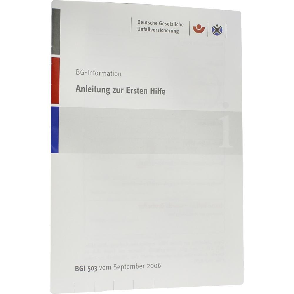 Ein Heft mit dem Titel "Anleitung zur Ersten Hilfe" von 2006.